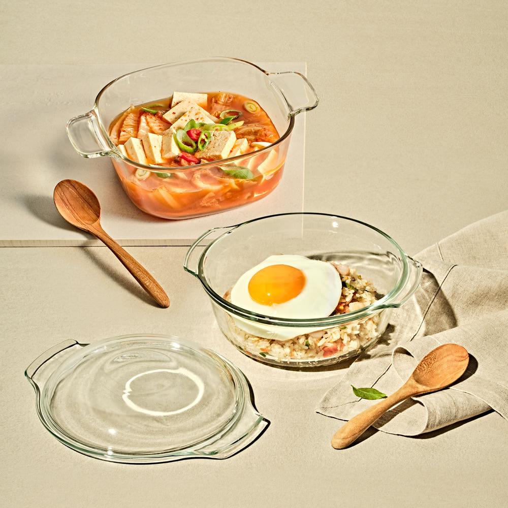 글라스락 렌지쿡 코지밀크 볶음밥덮밥용 (유리캡) & 탕찌개용