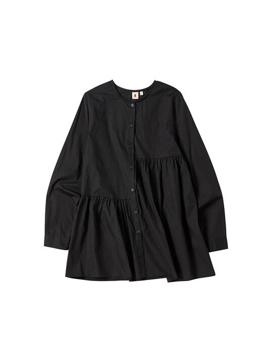 W ROUND FRILL ONE PIECE [BLACK]