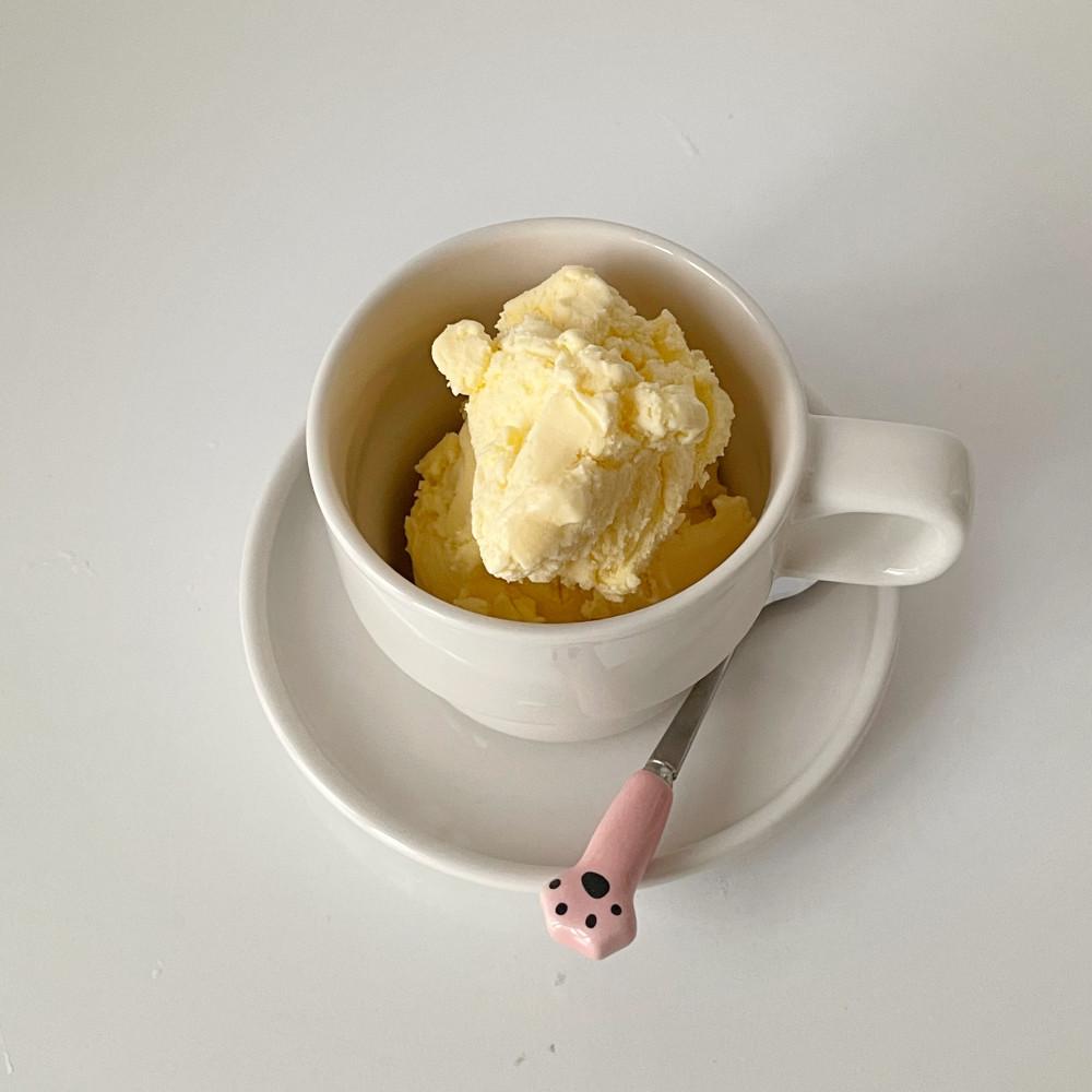 (렛씨온니굿띵) 베이직 유광 도자기 머그컵 디저트접시 3color