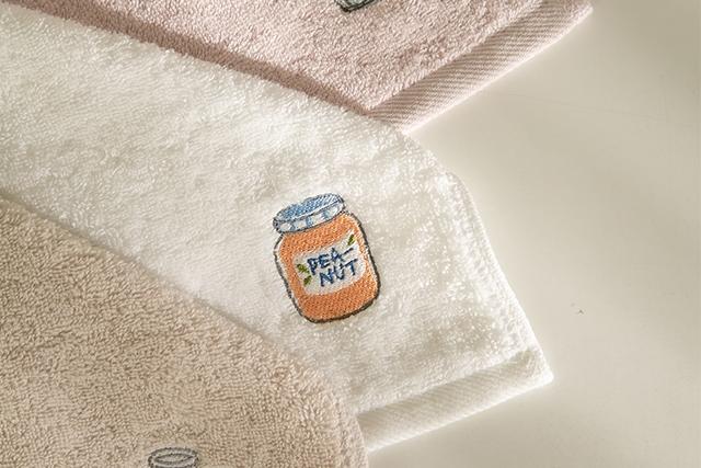 키친 드로잉 자수 핸드타올 3colors 고리수건