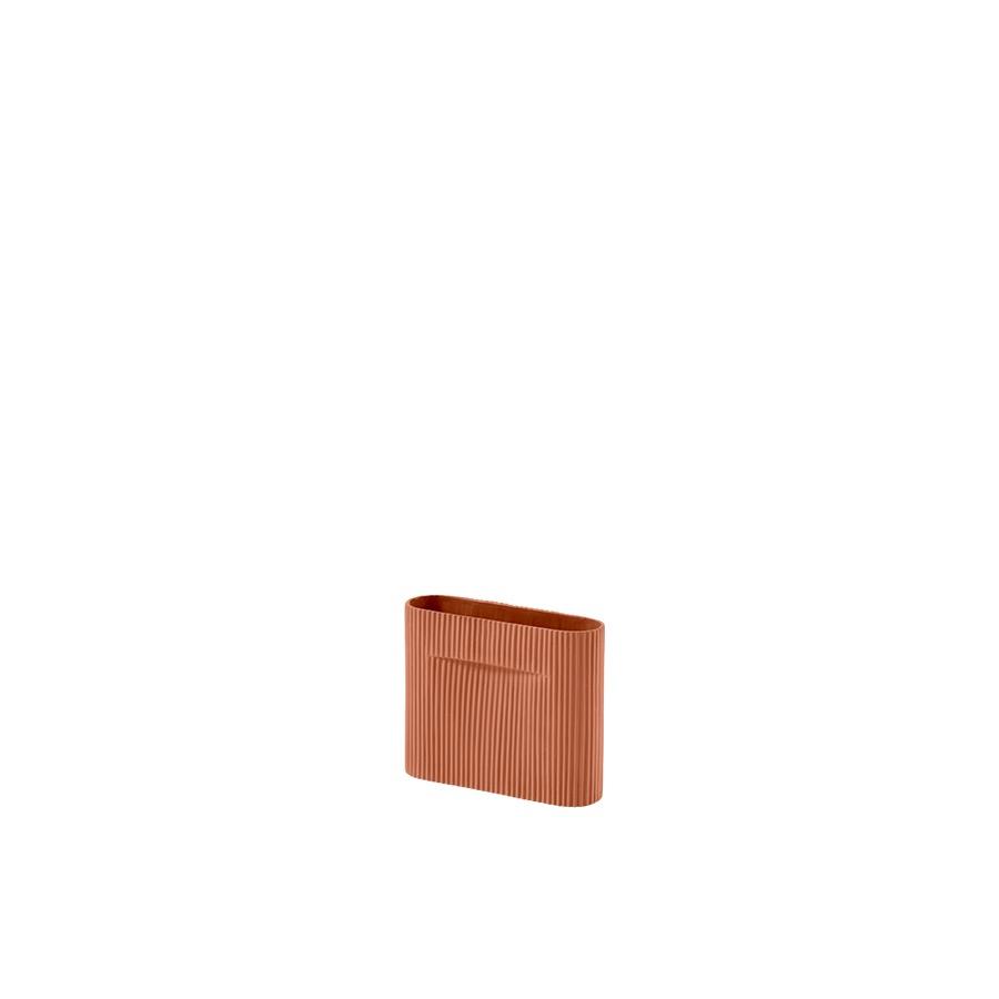 무토 릿지 베이스 Ridge Vase H16.5 Terracotta