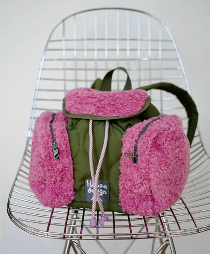 하우스디자인 백팩 퀼팅 초미니 버킷 여행용백팩