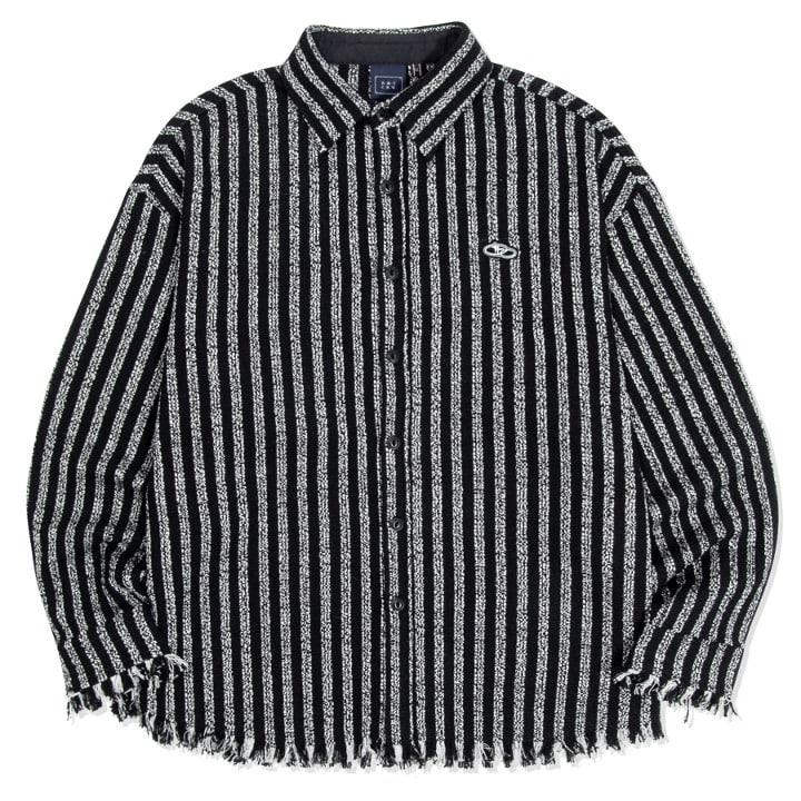 STRIPE WESTERN SHIRT_BLACK