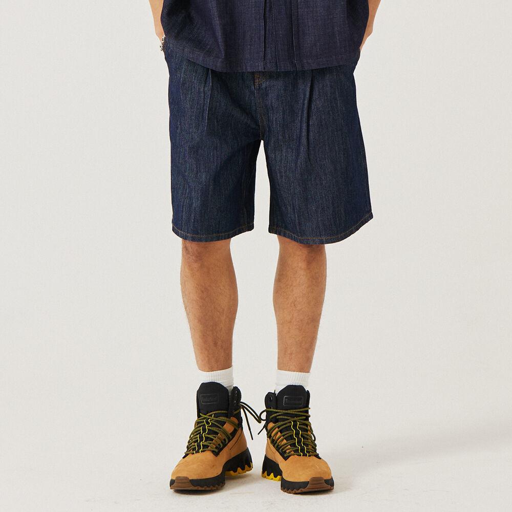 린넨 라이크 버뮤다 하프 데님 [2COLOR]