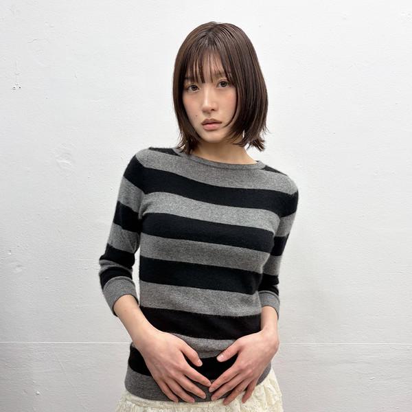 STRIPED CASHMERE KNIT