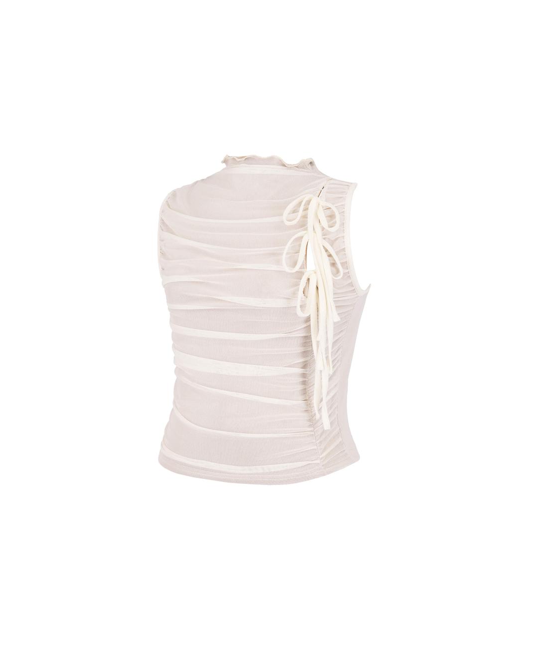 Ribbon draped blouse