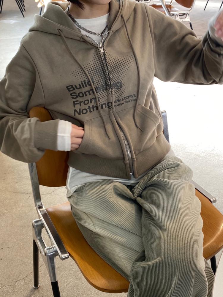 vintage star hoodie zip-up