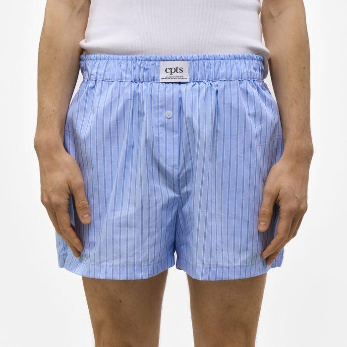 UNISEX LABEL TRUNK SHORTS_SKYBLUE