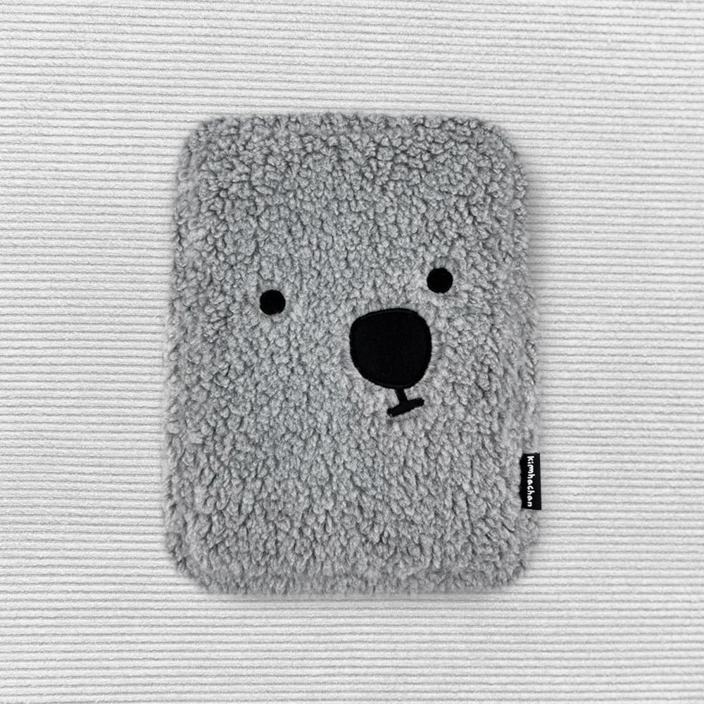 [11inch] PLUFFY HACHAN POUCH - GREY 태블릿 파우치