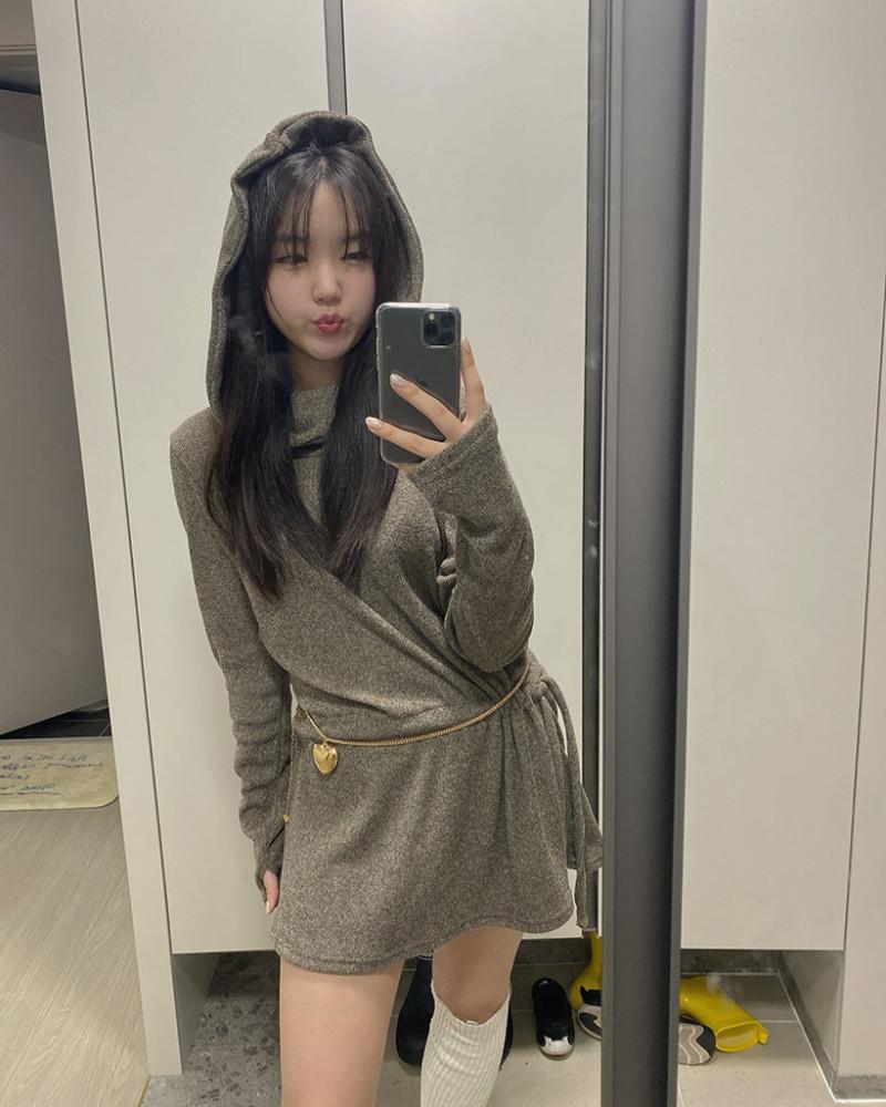 [쓰리하우스] 바라클라바 후드 워머 원피스 4color