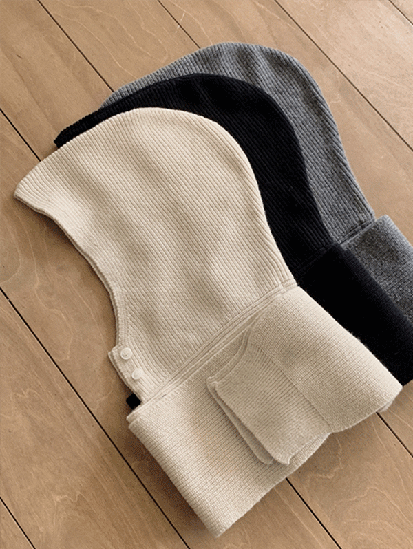 Hoody WOOL muffler (바라클라바) - 3 color