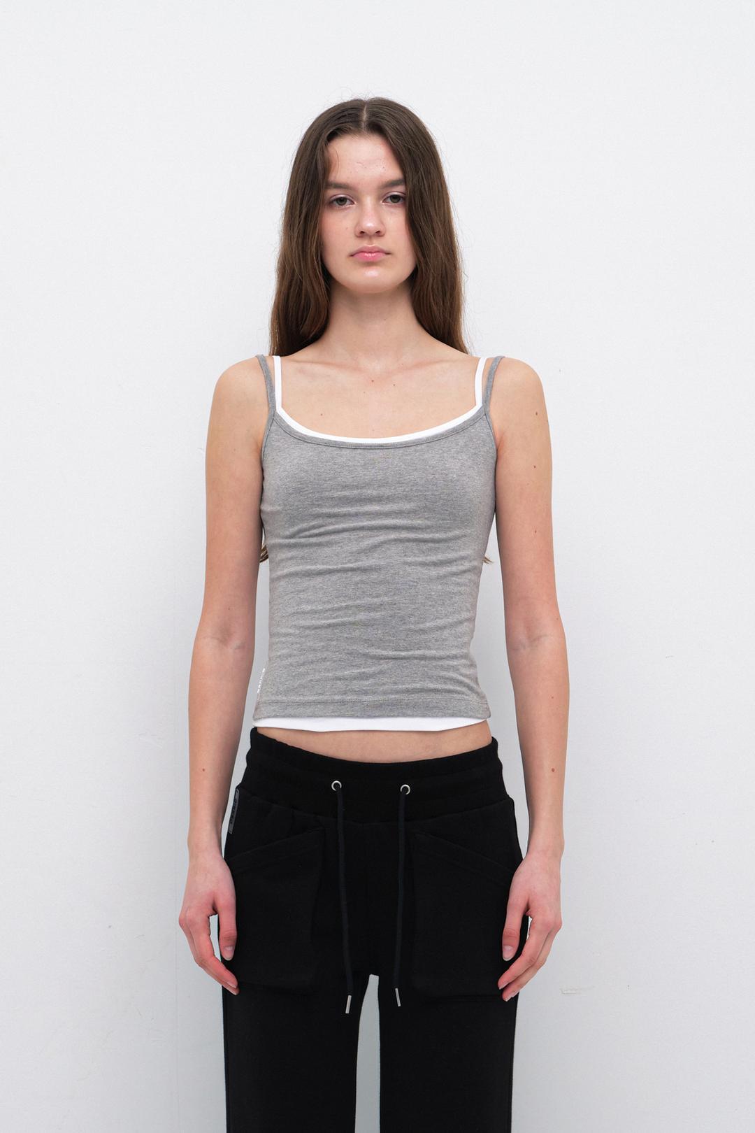 SOFT SLEEVELESS / GRAY