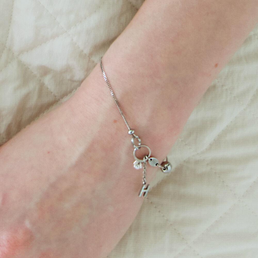 이니셜 드롭 링 포인트 팔찌