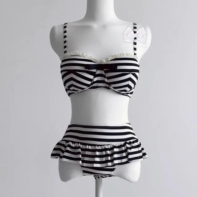 zebra ribbon bikini