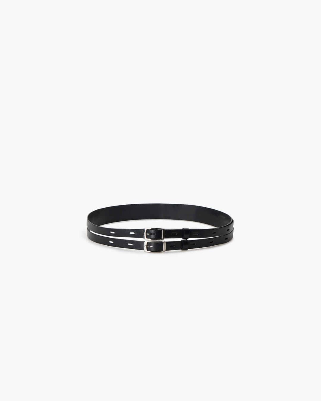 TWIN BUCKLE BELT (BLACK)