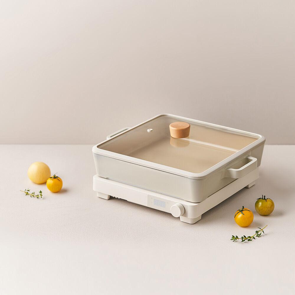 피카 IH(풀인덕션) 사각 2종 세트 (사각전골+사각인덕션렌지)