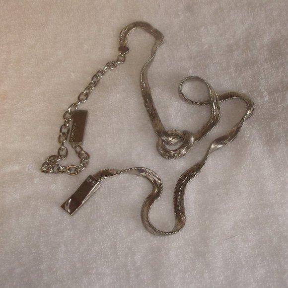 Calvin Klein silver serpentine belt necklace chain