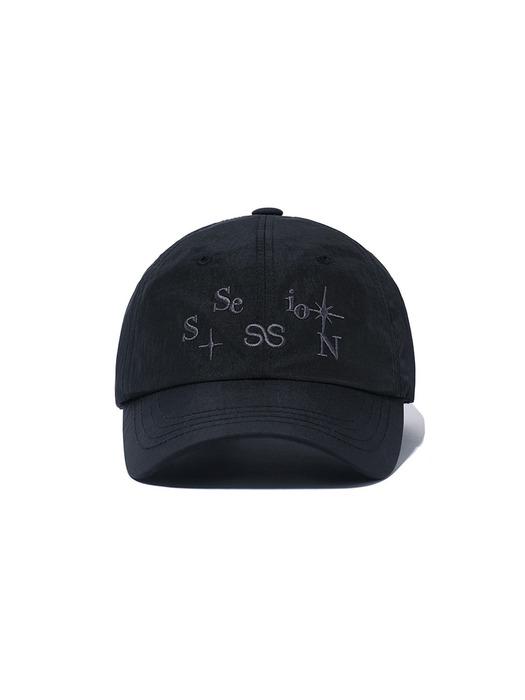 SPARKLING NYLON CAP,black