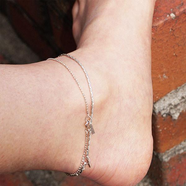 DOT CHAIN ANKLET SILVER