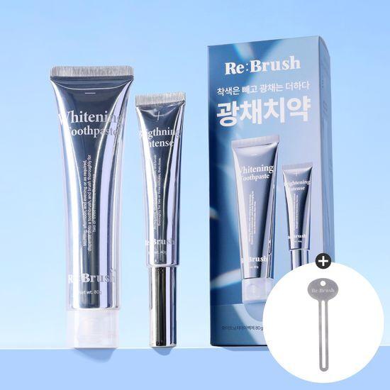 리브러쉬 광채 미백 2종 키트(치아 미백제 80g+브라이트닝 치약 40g)