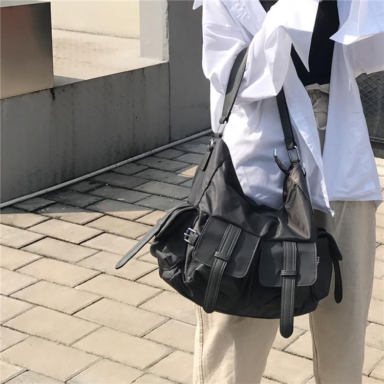 나일론 투포켓 빅 숄더백 노트북 보부상가방