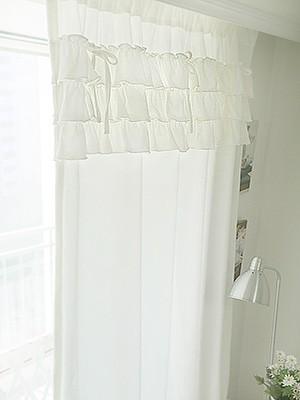 (방한 극세사) 극세사커튼- 3단캉캉 프릴커튼 - 맞춤가능