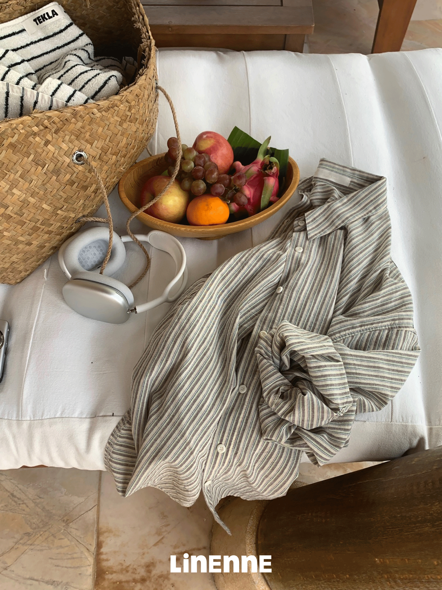 coconut stripe over shirt (mix)