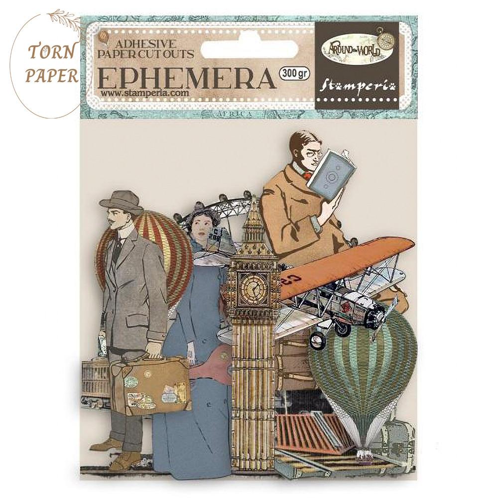 Stamperia 스탬페리아 Ephemera Around the world 스티커 STA 094
