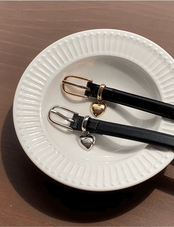 글램 하트 벨트(2color)