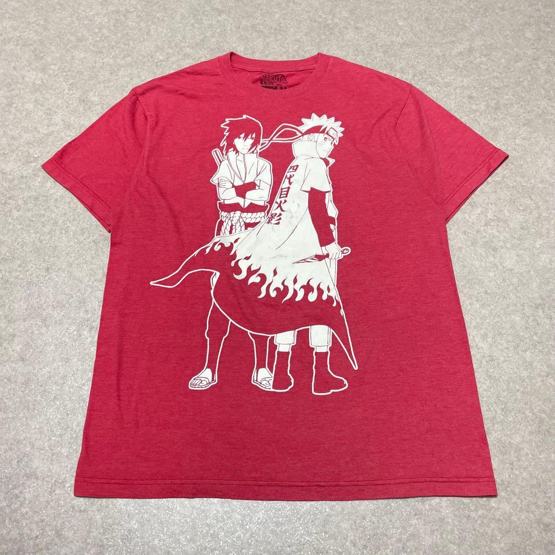 US古着 アニメ Tシャツ ナルト サスケ マンガ プリント 人気 f656