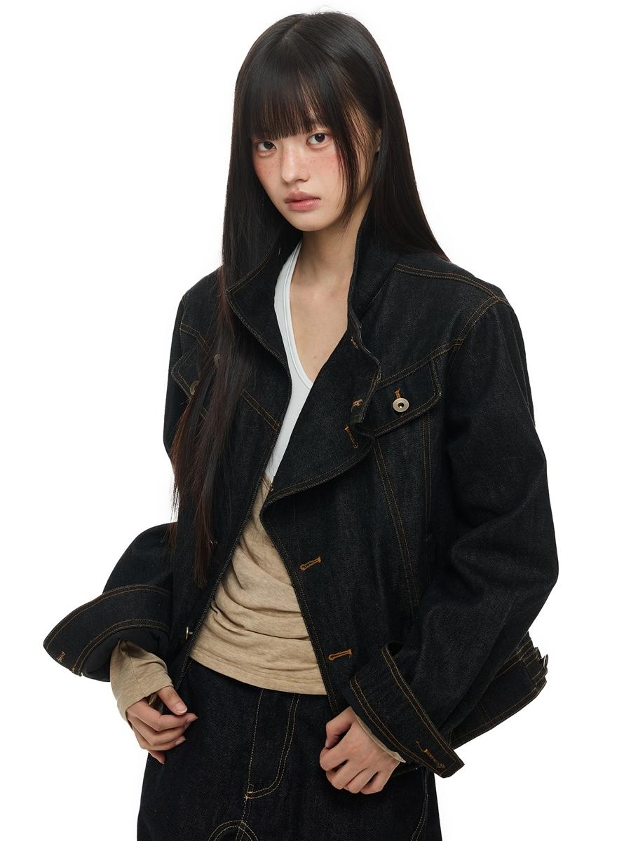 JIKOO Prussian Original Denim Slanted Jacket