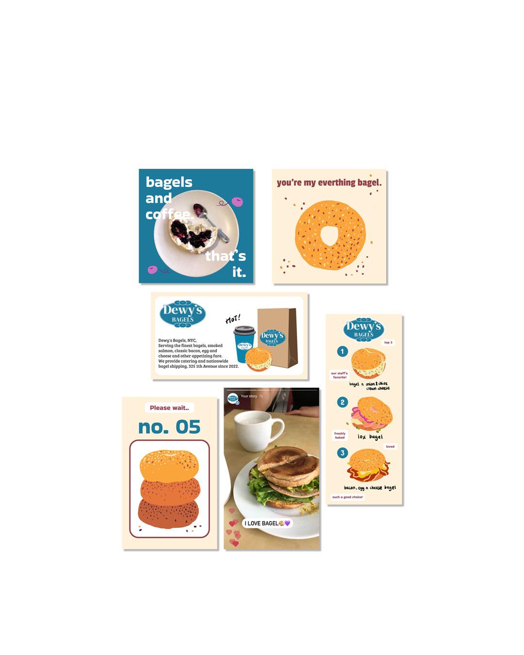 dewy's bagel sticker pack