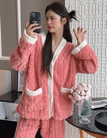 꽈배기 수면 잠옷 set