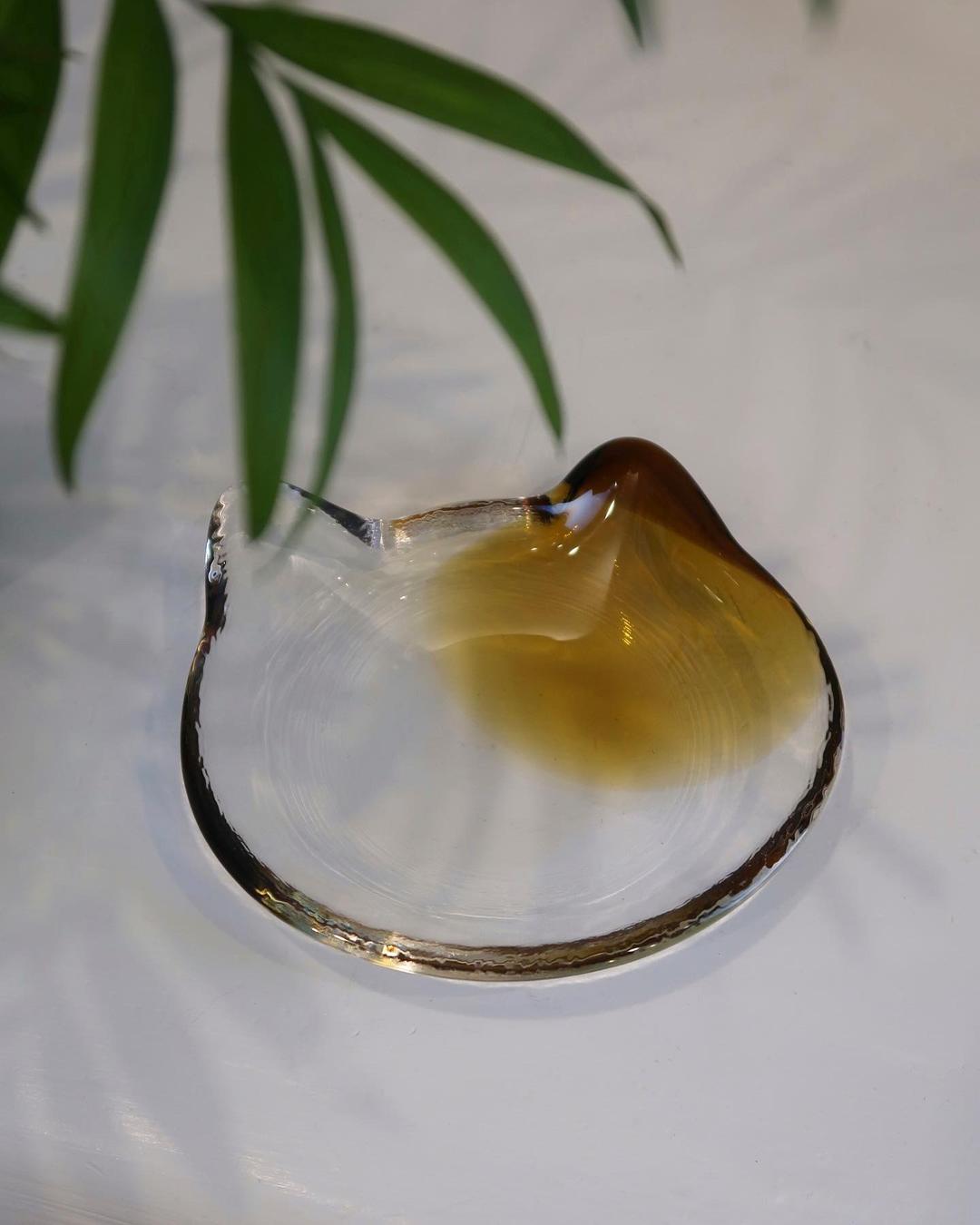 코코 고양이 유리 접시 - 치즈 얼룩냥