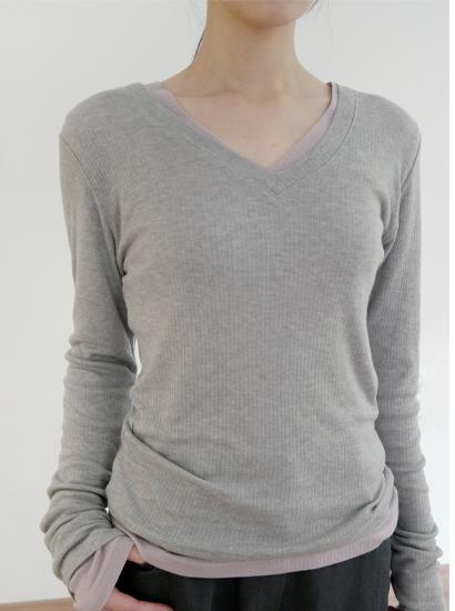 메리노울 소프트 브이 티 (6c)