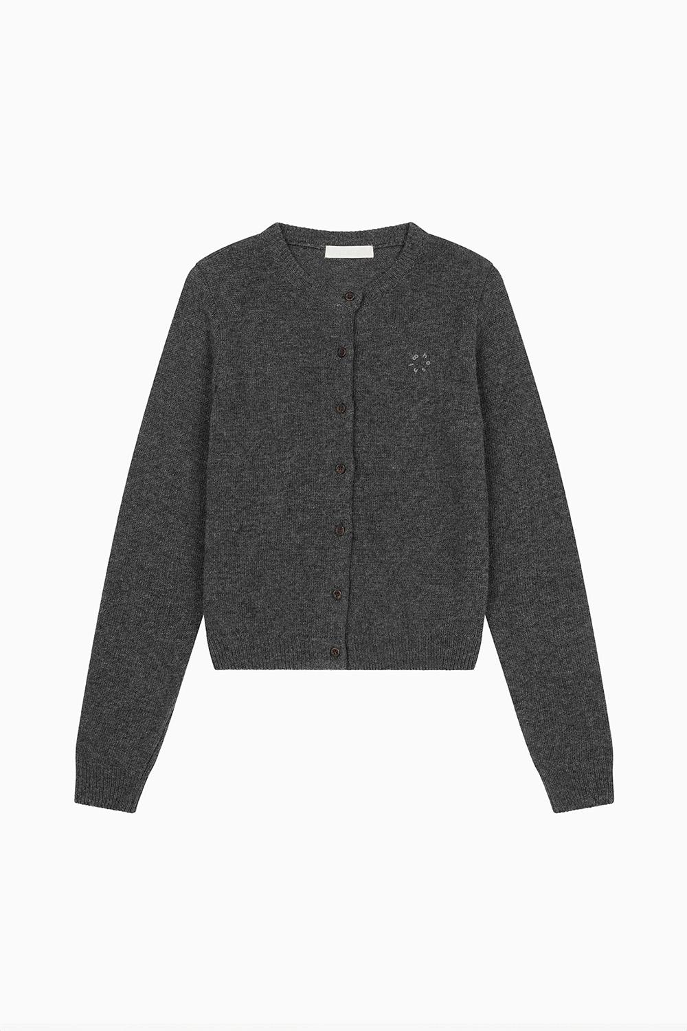 BASIC STANDARD CARDIGAN, GRAY