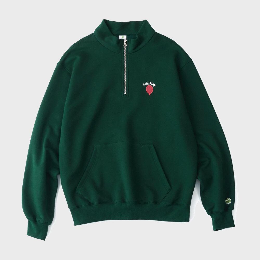 FAIR PLAY HALF ZIP D.GREEN
