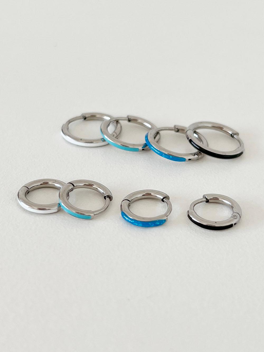 에폭시 원터치 링 피어싱 [한쌍]