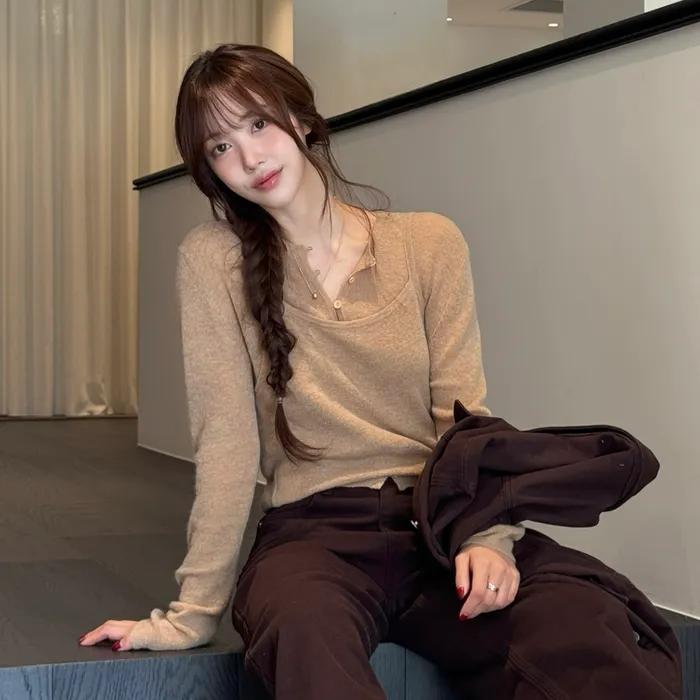 [1차 리오더][이코코 pick] Alpaca layered cardigan set_3colors