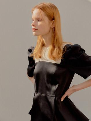 [FRONTROW X EENK] Puff Sleeve Sailor Blouse