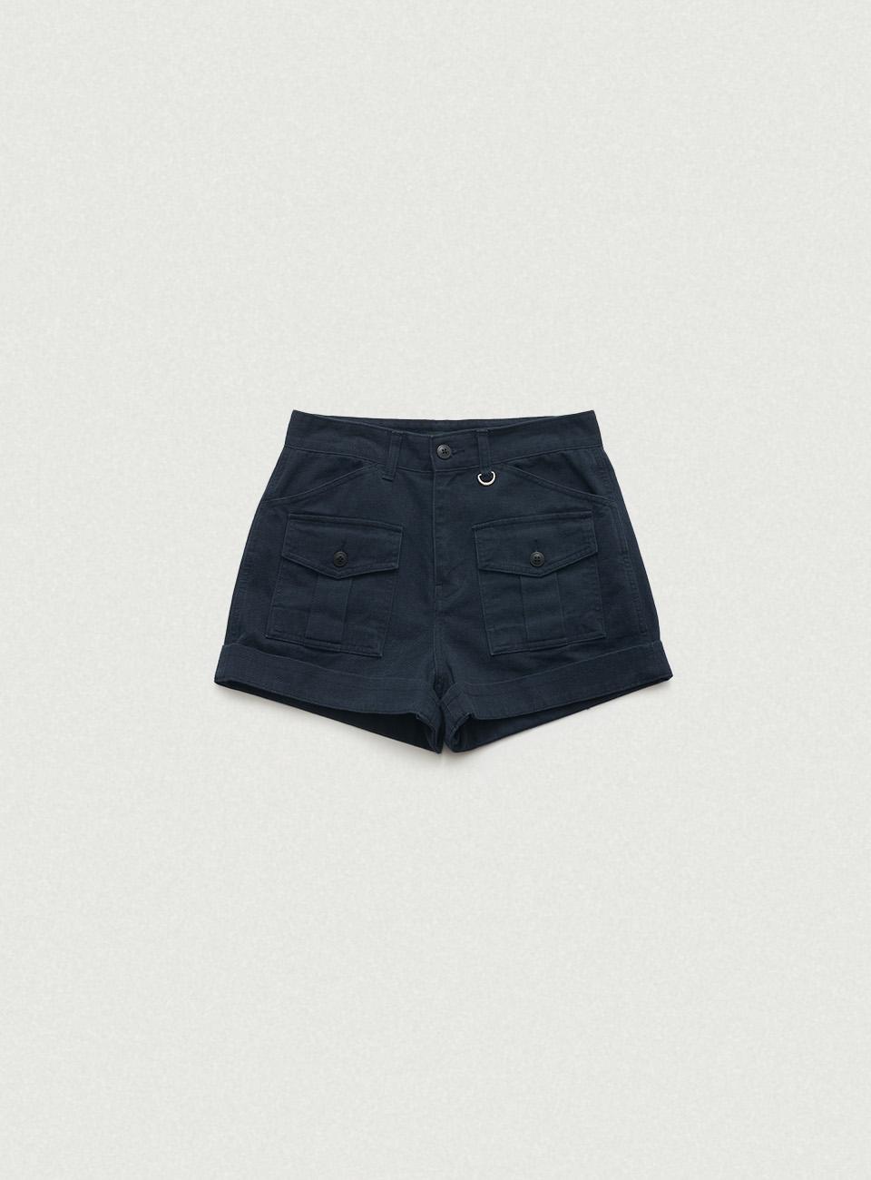 Taren Cotton Shorts_Navy