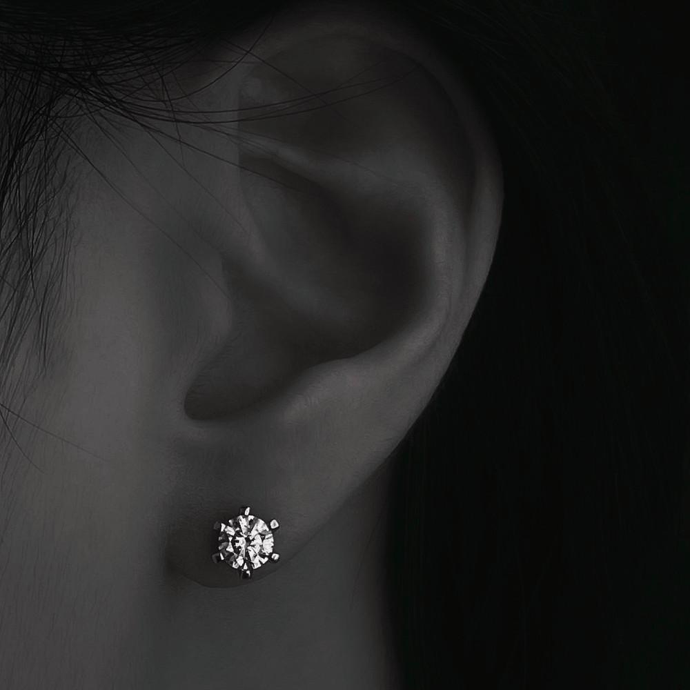 [위프레리] 실버 5A 솔리테어 귀걸이, Silver 5A Solitaire Earrings