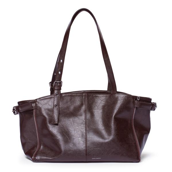 지퍼쇼퍼백 zipper shopper bag M goat chocolate