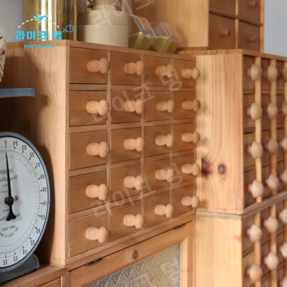 다꾸 정리함 빈티지 원목 다꾸 대형 수납장