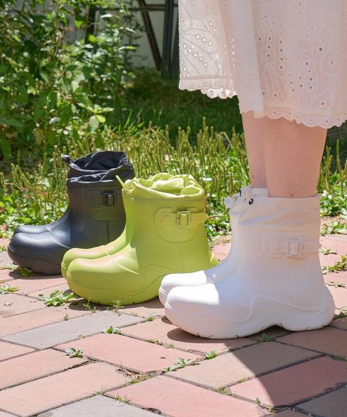 슈하이(SHOEHI)  로즈 스트링 벨트 레인부츠(3Colors)_R0017 - 사이즈 & 후기 | 무신사