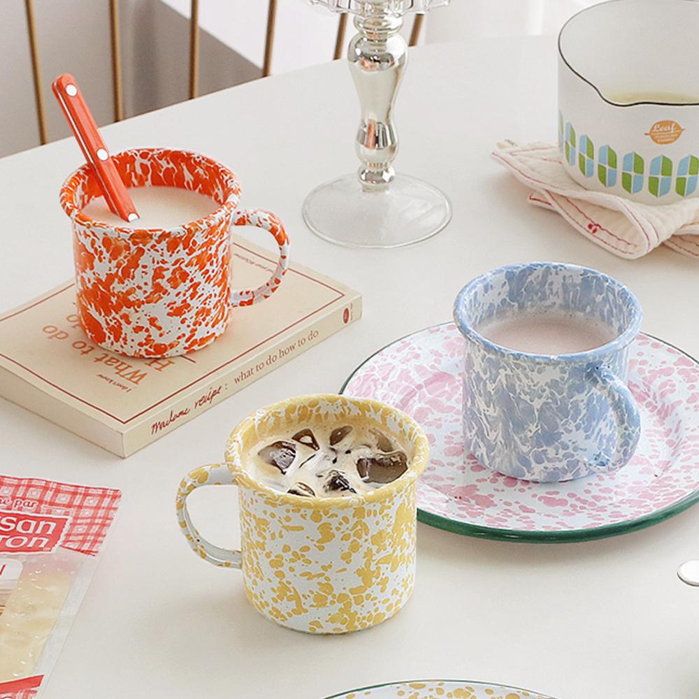 캠퍼 마블 법랑 머그컵 애나멜 캠핑컵 홈카페 370ml