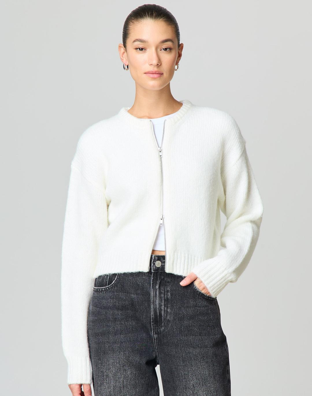 Cosy Knit Zip Up Cardigan