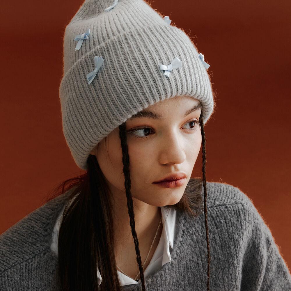 Ribbon Soft  Angora  Beanie (Angora / 7Colors)