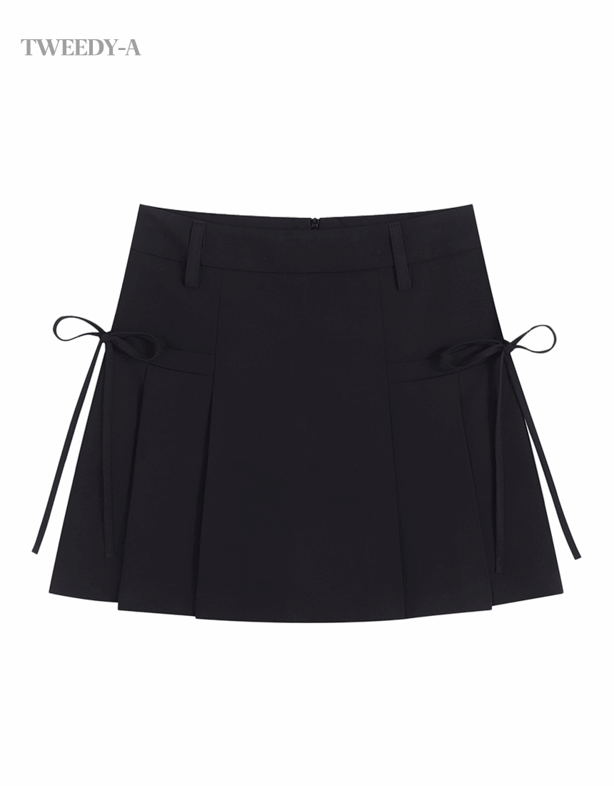 (바로배송) 리본 플리츠 스커트 2 Color