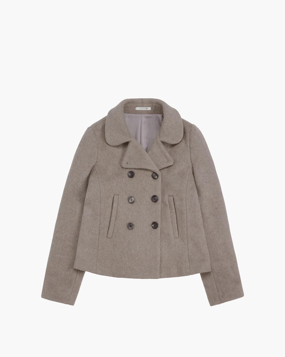 AIRY WOOL SHORT COAT (BEIGE)